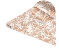 Nappe de table en toile cirée, lavable, bord coupé, Katrin Beige, 400 x 140 cm, facile à entretenir