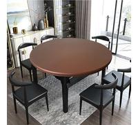 Nappe de table extensible ronde, nappe de jardin extérieure résistante aux intempéries, nappe en toile cirée ronde avec élastique (café, 70 cm)