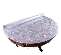 Nappe de Table extérieure, Nappe PVC 2pcs Ronde Multicolore 60-180cm 1.0mm . Huile. Décoration d'intérieur(Flower,Round 70CM 27in)