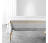 Douceur d'Intérieur – Nappe rectangulaire Iliade – 140x240 cm – Blanc – Coton/Polyester tissé