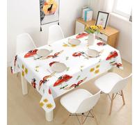 Nappe De Table Insect, Fleur, Champignon, Thème Entomologique, Animal Couverture De Table Antitache Décoration Nappe De Jardin, pour Extérieur, Anniversaire, Café, 137x183cm