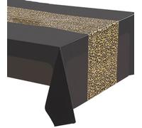 Nappe de table jetable - Papier intissé - Design imperméable - Résistant à l'huile - Noir