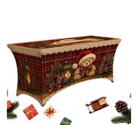 Nappe de Table Noël Nappe extensible réutilisable 76x122 cm pour table | Nappe De Table Rectangulaire Ajustée Pour Dîner de Fête, Banquet, Buffet, Salon Professionnel, , Mariage, Anniversaire, UN