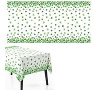 Nappe de table pour la Saint Patrick - Motif trèfle à quatre feuilles - Décoration irlandaise - Trèfle irlandais - Décoration de fête à thème - Trèfle porte-bonheur irlandais