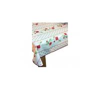 Nappe de Table Provençale Rectangle 150x300 cm motif Coquelicot Anti-Tâche Glycine, 100% Polyester coloris rouge - -