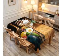 Nappe de Table Rectangulaire 100x150 cm Anti-Tache sans Repassage Motif 3D Bowling Imperméable Polyester, Nappe Motif Sportif pour Balcon, Petit Jardin & Cuisine 365-b