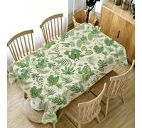 Nappe de Table Rectangulaire 120x160 cm Motif Tropical Feuillage | Nappe en polyester imperméable anti-taches, motif Tropical, idéale pour cuisine, salle à manger, terrasse et jardin