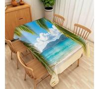 Nappe de Table Rectangulaire 150x300 cm, Motif Tropical Seascape | Tissu Polyester Résistant 160g/m², Motif Océan Mer, Imperméable et Anti-Taches, Lavable à 30°C pour Exterieur Jardin