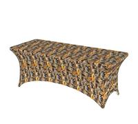 Nappe de table rectangulaire élégante professionnelle avec imprimé éléphant d'Afrique, installation facile