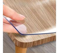 Nappe de table rectangulaire en PVC transparent de 1,5 mm d'épaisseur, imperméable, pour bureau, coiffeuse, table de chevet, 101,6 x 114,3 cm, facile à nettoyer