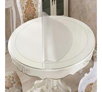 Nappe de table ronde en plastique imperméable, mate et transparente, pour utilisation au bureau/restaurant, épaisseur anti-saleté, ajustement personnalisé, durable et facile à nettoyer