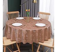 Nappe De Table Ronde en Toile Cirée 180cm, Imperméable Et Étanche en PVC, Lavable, Antitache pour Table À Manger, Cuisine Ou Jardin