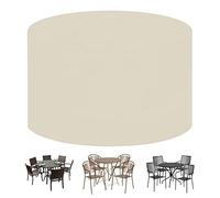 Nappe de table ronde imperméable et résistante aux intempéries et aux UV pour une utilisation tout au long de l'année 270 x 110 cm en tissu Oxford durable