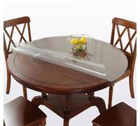 Nappe de table ronde transparente de 40 à 160 cm pour tables de salle à manger, nappe de 1 mm d'épaisseur en vinyle PVC lisse, imperméable, 40 cm