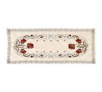 Nappe De Table Style Européen Rouge Floral Élégant Couverture De Table Fleur Creux Chemin De Table Brodé Exquise Petite Nappe Décorer Pour Le Banquet De Mariage Meuble TV Table Basse(Rectangle)