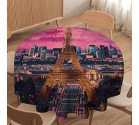 Nappe De Table Tour Eiffel De Paris, Glamour, Mode, Immeubles, Paysage Urbain Couverture De Table Décoratif Réutilisable Nappe pour Événements Pique-Niques Salle À Manger 152Cm