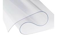 Nappe de Table Transparente, Toile Cirée Rectangulaire, Nappe Transparente, Lavable, en Plastique, Hydrofuge, pour Cuisine, Maison, Pique-Nique, Extérieur(55x130cm)