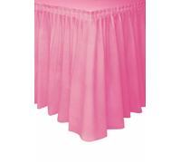 Unique – Jupe de table en plastique – 50051 – 4,2 m – Rose vif