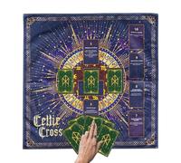 Nappe de tarot - 63 x 63 cm - Tissu de divination en velours doux | Antidérapant, atmosphère mystique, lecture de cartes, pratique de sorcière, décoration de la maison, voyages