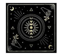 Nappe de Tarot | Cartes Divination Tarot Nappe, Chemin de Table Lunaire | Cartes De Tarot Nappe Mystique | Style Boho, Tissu Tapis De Tarot Divinatoire Décorations et Fournitures Gothiques