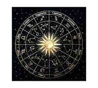 Nappe de tarot d' noir - Tissu de couverture carré céleste pour la divination | Fournitures de sorcellerie en velours en peau de cerf, couverture de table d'astrologie, accessoires de lecture et