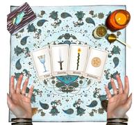 Nappe de tarot de table, nappe de tarot douce, mystérieuse et portable | Nappe accessoires de divination, chiffon de lecture, passionné de lettres, conseiller, couverture de m