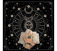 Nappe de Tarot - Divination Runique - Nappe de table - Astrologie Oracles - Tapis de jeu de société - Forme carrée - Pendule - Nappe d'autel - Nappe de jeu de société - Nappe de divinations - Tapis