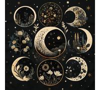 Nappe de tarot, lune, fleur, autel, divinations, cartes, nappe, tapisserie, fournitures de sorcellerie