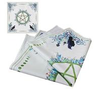 Nappe de tarot - Nappe de divination, tapis de lecture de tarot, pentagramme d'autel, prophète vert, goéline de table divinatoire, nappe spirituelle, nappe de tarot céleste, nappe murale carrée, lieu