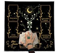 Nappe de tarots, carte de lecture, autels, tissu de divinations, nappe, tapisserie et fournitures de sorcellerie