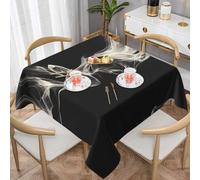 Nappe décorative carrée de 152,4 x 152,4 cm, nappes de table basse, lavables et réutilisables, imprimés A Wisp of Smoke