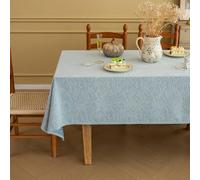 Nappe Décorative Rectangulaire Épaisse À Motifs Foncés,En Tissu Jacquard,Lavable Et Réutilisable,For Table Basse,Salle À Manger,Jardin,Extérieur,Terrasse(Light Blue,55.1x102.4in)