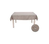 Nappe Décoratives Effet Lin Imperméable de Terrasse 137x200cm Lin