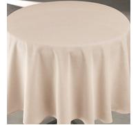 Nappe déperlante anti-taches - Effet lin pour table ronde Lin 160x160 cm