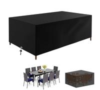 Nappe d'extérieur imperméable, 294 x 129 x 87 cm, en tissu Oxford 420D, résistante à la poussière et aux déchirures, noire