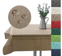Nappe d'extérieur - Imperméable - Résistante aux intempéries - Antidérapante - Lavable - En mousse souple - Pour jardin, balcon, camping, fête, décoration de table - Cappuccino - 110 x 140 cm -