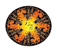 Nappe d'Halloween avec bord élastique, , squelette, chauve-souris