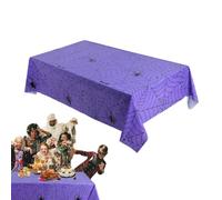 Nappe d'Halloween, Nappe de décorations d'Halloween Couverture de nappe | Couvertures de table d'Halloween Nappe en toile d'araignée pour Halloween ma