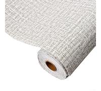 Nappe d'herbe imitation lin texturé - Imperméable et autocollante pour la maison, le bureau, la cuisine, la salle de bain - Gris (marron)