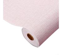 Nappe d'herbe imitation lin texturé - Imperméable et autocollante pour la maison, le bureau, la cuisine, la salle de bain (rose)
