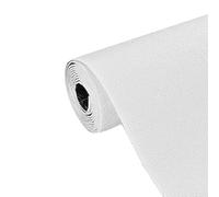 Nappe d'herbe imitation lin texturé - Imperméable et autocollante pour la maison, le bureau, la cuisine, la salle de bain - Blanc