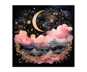 Nappe divine motif lune fleur astrologie talologie carte nappe autel tissu tissu accessoires de jeu de société