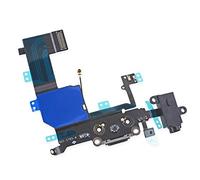 NAPPE DOCK CONNECTEUR DE CHARGE + JACK + MICRO NOIR POUR IPHONE 5C
