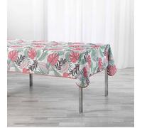 Nappe - DOUCEUR D'INTERIEUR - Beauty jungle - 150 x 240 cm - Synthétique - Blanc-rose