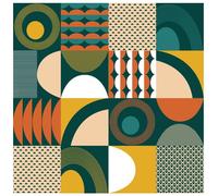 Nappe - EDEN - Geo mixiti bleu - toile cirée - largeur 140 cm - vendue au mètre