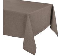 Nappe élégante avec aspect lin naturel, Lina nappe et chemin de table, taille et couleur au choix (carrée 110x180 cm, noisette)