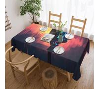 Nappe élégante avec microphone imprimé note de musique - Tissu de décoration d'intérieur élégant pour tables de salle à manger, mariages et événements
