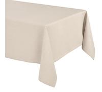 Nappe élégante avec un aspect lin naturel - Nappe Lina et chemin de table - Taille et couleur au choix (220 x 130 cm (rectangulaire) - Beige sable