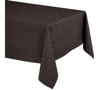 Nappe élégante avec un aspect lin naturel - Nappe Lina et chemin de table - Taille et couleur au choix (rectangulaire, 130 x 220 cm, marron moka)