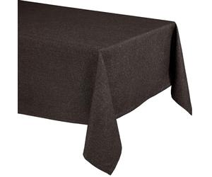 Nappe élégante avec un aspect lin naturel - Nappe Lina et chemin de table - Taille et couleur au choix (rectangulaire, 160 x 300 cm, marron moka)